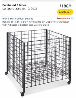 Metropolitan Display Rolling Grid Dump Bin