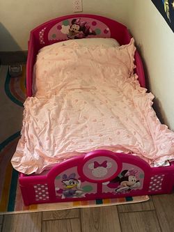 Minnie Mouse bed , table and toy dresser