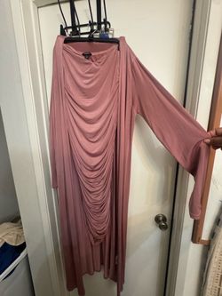 Boohoo Mauve Pink Draped Maxi Dress