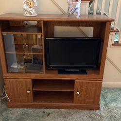 Oak entertainment center