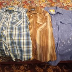 Mens Wrangler Long Sleeve Western Shirts