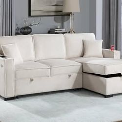 Convertible Sectional - Beige Color