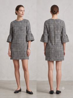 Zara Women's Black and White Dress