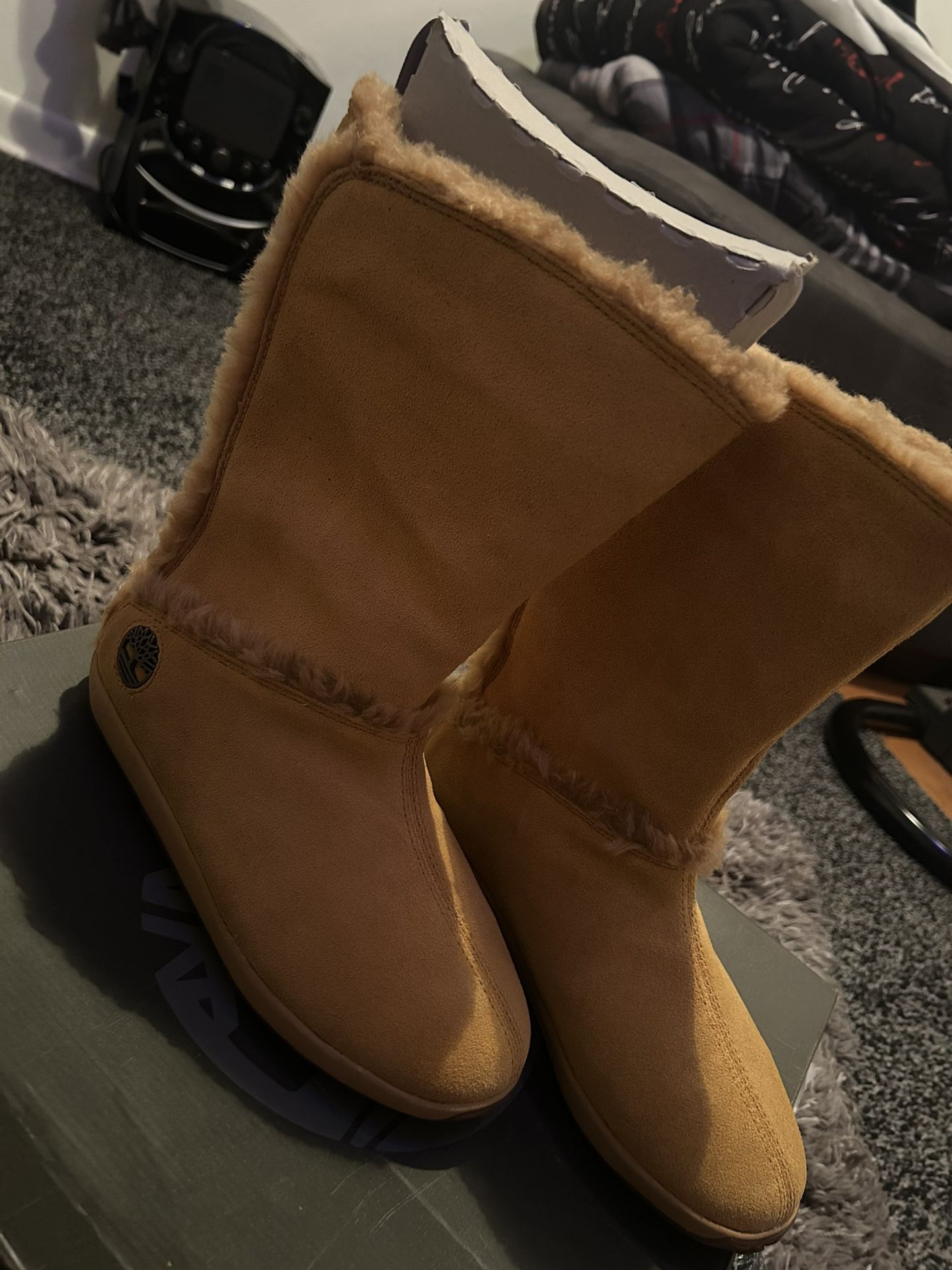 Women Wheat color Timberland Boots Size 6.5