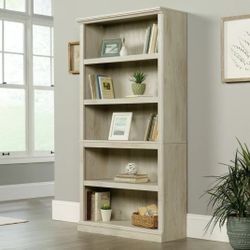Sauder Select 5-Shelf Bookcase, Chalked Chestnut Finish BRAND NEW I'm Box! 