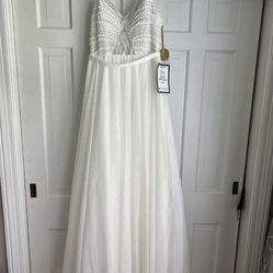 Brand New White Sparkle prom Dress Size 11