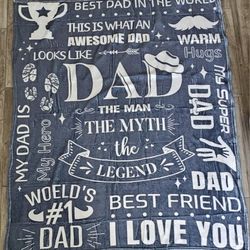Father's Day Fleece Throw