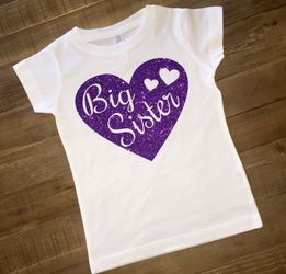 Big sister glitter shirt