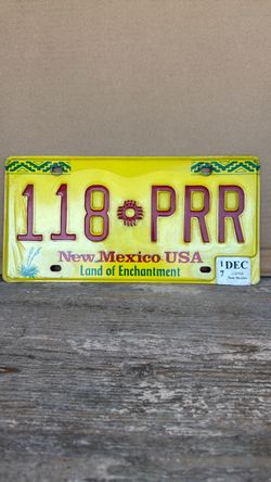 New Mexico license plate
