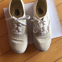 Vans Light beige Cream With Small Black Hearts
