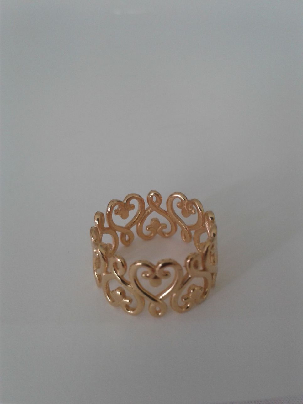 Entwined Hearts Ring, 14k Gold over Sterling Silver, Size 6