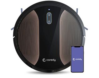 Coredy R580 Robot Vacuum Cleaner, Wi-Fi, App Controls, Work with Alexa, Sweep and Mop, 2000pa Strong Suction, Virtual Boundary Supported, Slim, Quiet 