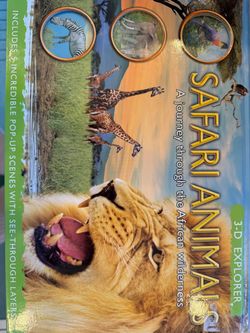 Safari Animals 3D pop up book