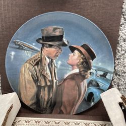 Vintage 1990 Kkowles Collector Plate Casablanca Here's Looking at You Kid Bogart