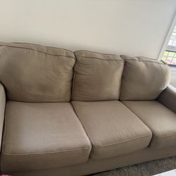 Beige Fabric Sofa 