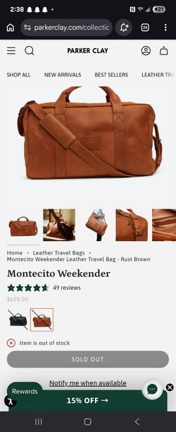 Parker Clay Weekender leather duffle bag