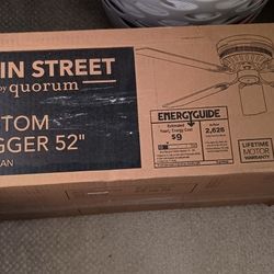 52" Ceiling Fan/ Main Street By Quorum 