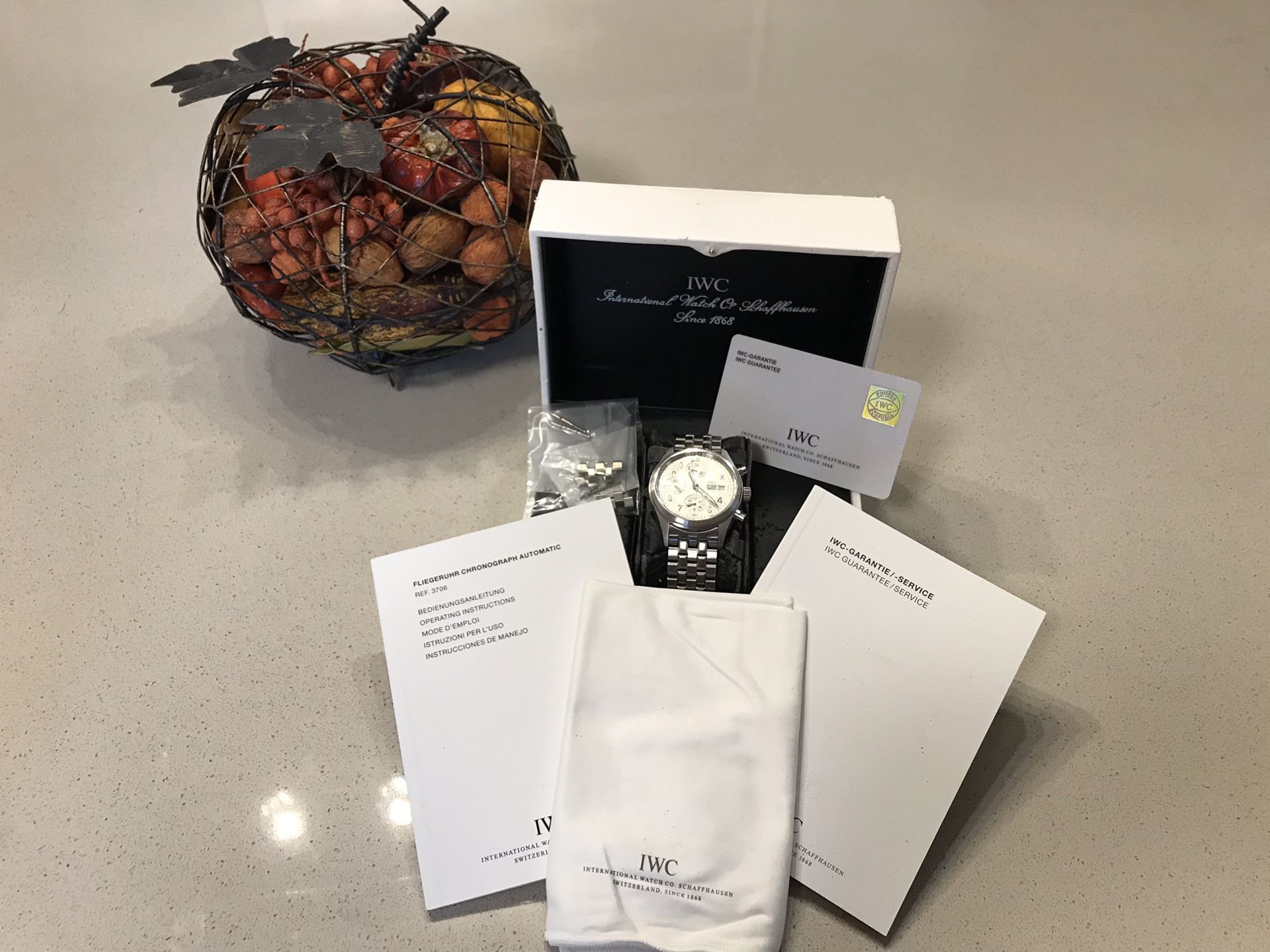 IWC Pilot spitfire Chrono watch Full Set!