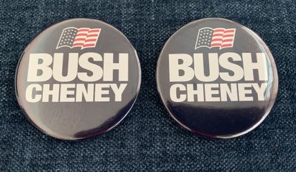 2004 George W. Bush and Dick Cheney Campaign Pin - 2 in Total