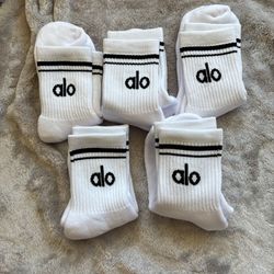 5 Pack Alo Yoga Unisex Throwback Socks