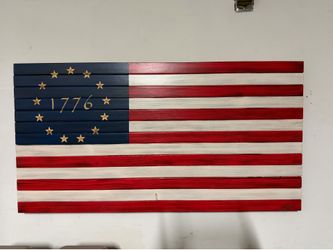 Handmade American Flag Wall Art – 1776–2026 USA 250th Anniversary