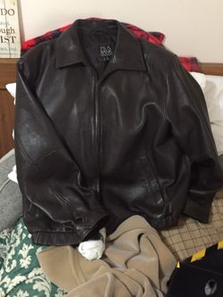 $110 today only Jos.a bank leather jacket