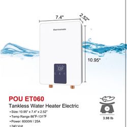 Brand New Tankless Water Heater Electric 