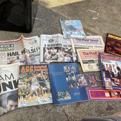 UNC Tar Heels ACC vintage collection magazines newspapers 90s 00s