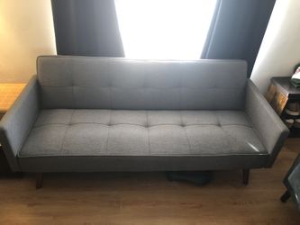 Futon Full / Double 70.5'' Upholstered Tufted Convertible Sofa
