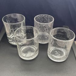 New Excellent 4 Thick Glasses Drinkware 8 Oz Cups Heavy Base