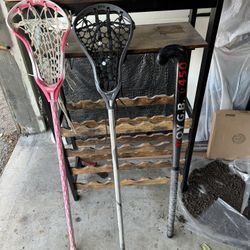 lacrosse and field hockey sticks