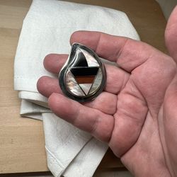 Vintage Mother Of Pearl Inlay Pendant