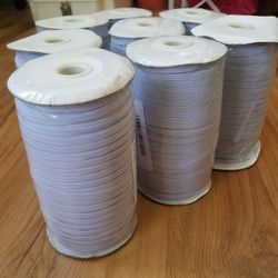 New Elastic Roll: White (200 yards) 1/4 inch