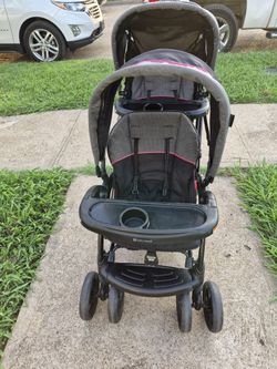 Baby Trend Sit 'N Stand Double Stroller Combo - Stormy (Great Condition!)