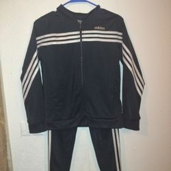 Adidas Suit Set Black And Gold Size L(14)