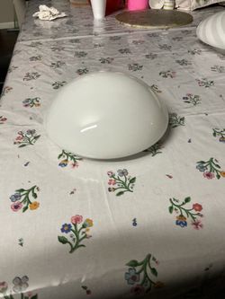 White Glass Dome Ceiling Light Shade