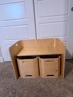 3-piece kids wooden table and chairs