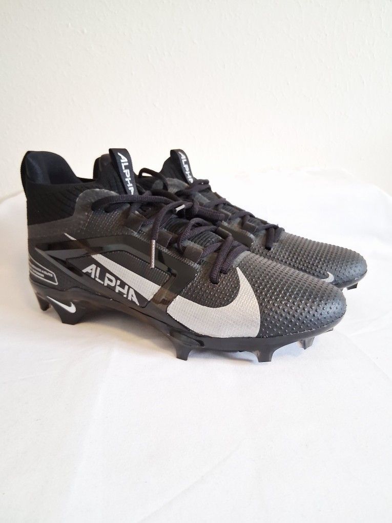 Nike Alpha Menace Elite 4 Black Silver Football Cleats