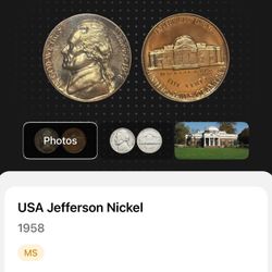 AU 1958 - USA Jefferson Nickel