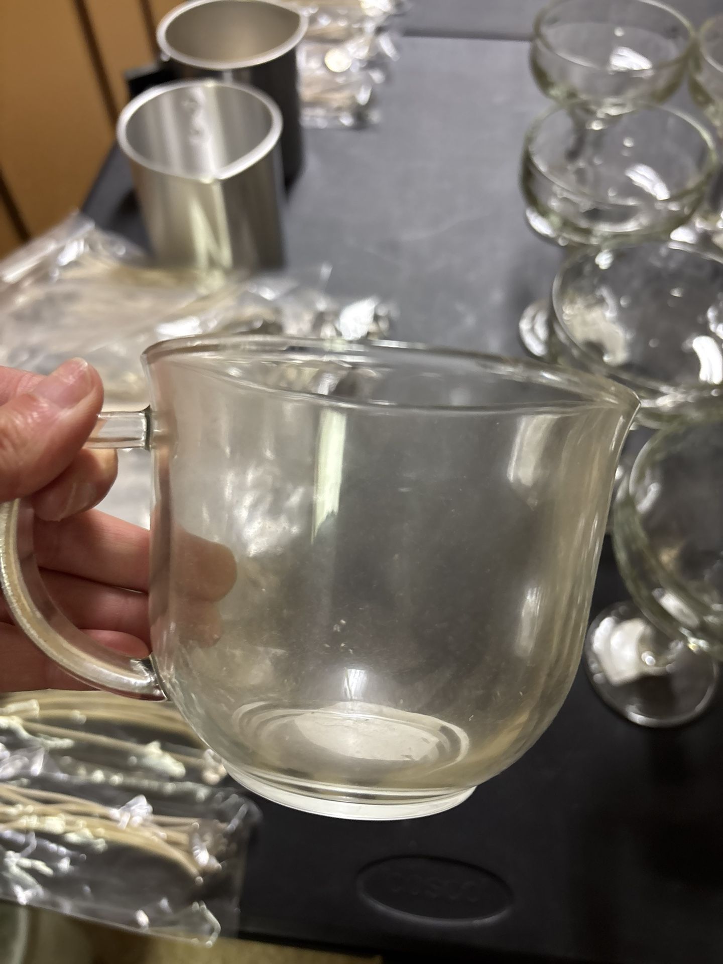 Great candle vessel for a bowl of cereal coffee soup, dessert candles