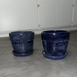 Blue Ceramic Pot Planter