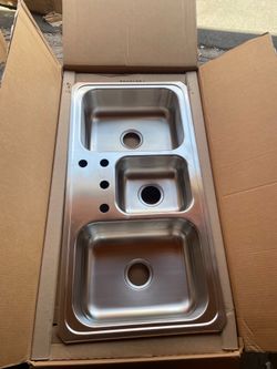 Elkay Celebrity Triple Bowl Drop-in Kitchen Sink CMR43220