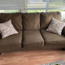 Ashley’s Couches Set, sleeper sofas + matching pillows