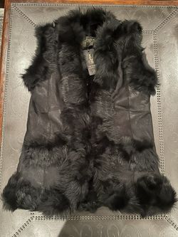 Leather Vest With Fur