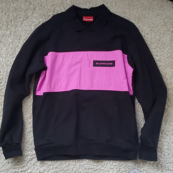 SUPREME POLO CREWNECK SWEATSHIRT