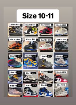 Jordan’s size 10 10.5 11 cheap deals