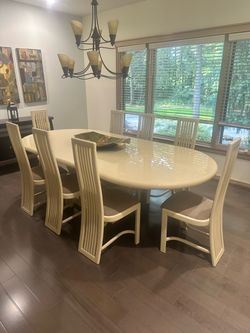 1990s Italian Postmodern 9-Pc Dining Set