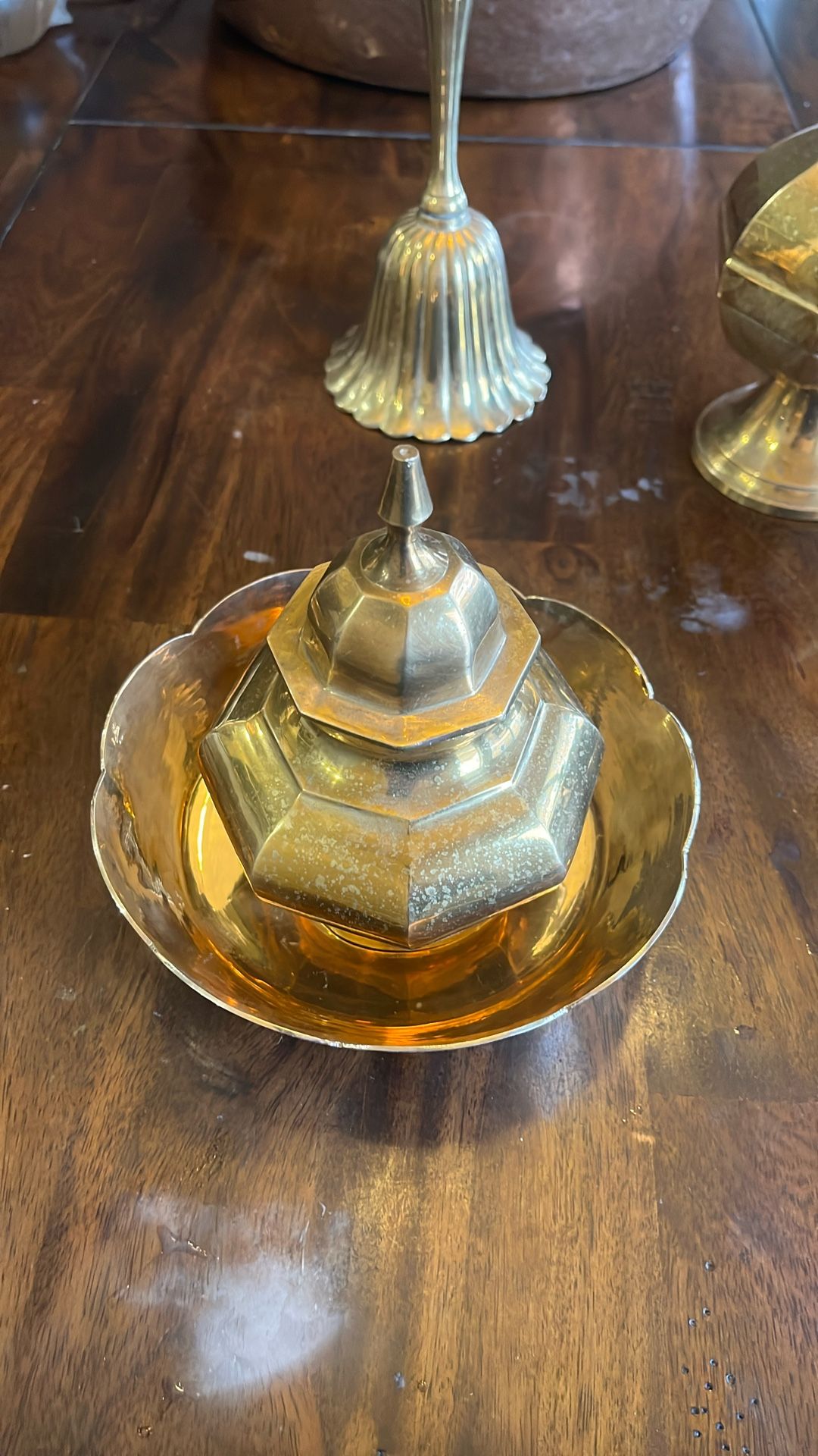 Brass Urn With Bowl