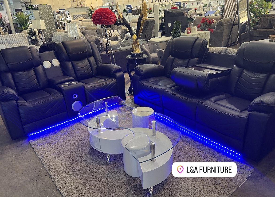 BLUETOOTH LED RECLINING SOFA & LOVESEAT