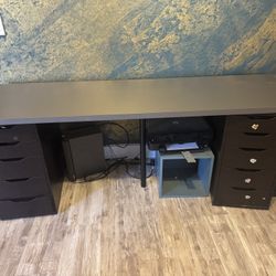 IKEA Desk And Filing Cabinets 